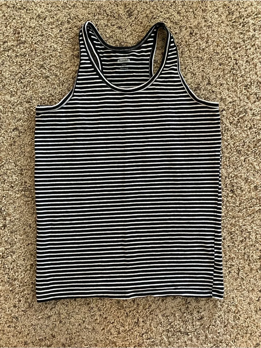Girls xl 14-16 Old Navy fitted striped Razorback tank top